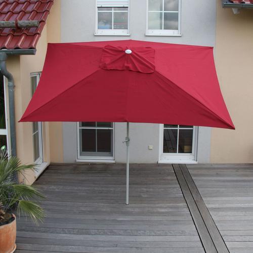 Parasol En Aluminium N23, 2x3m, Rectangulaire, Inclinable, Inoxydable   Bordeaux