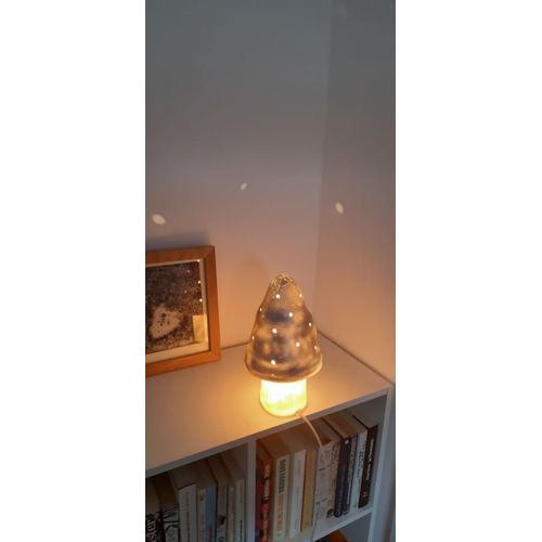 Lampe Champignon Argentée