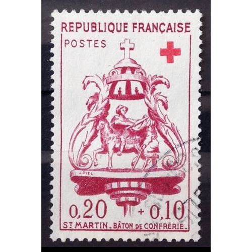 Croix Rouge 1960 - St-Martin - Bâton De Confrérie 0,20+0,10 (Superbe N° 1278) Obl - Cote 4,00 - France Année 1960 - N29130