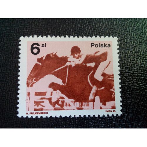 Timbre Pologne Yt 2676 Équestre 1983 ( 070904 )