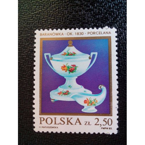 Timbre Pologne Yt 2610 Soupière, Plat À Sauce, 1830 1982 ( 070904 )