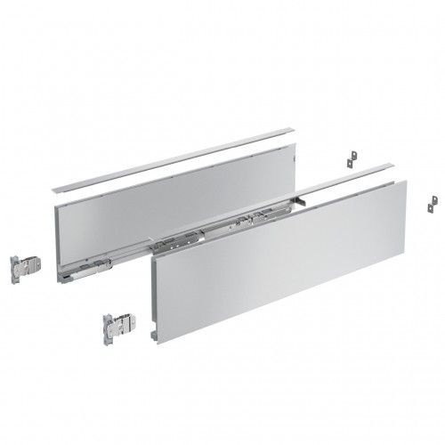 Kit tiroir casserolier AvanTech YOU - hauteur 139 mm - L500 mm - Argent HETTICH