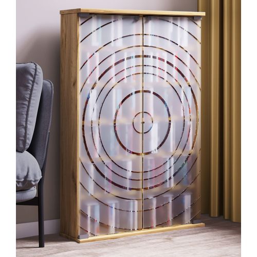 Vcm Bois,Cd,Dvd,Stand,Étagère,Armoire,Rangement,Étagère Sur Pied,Support,Porte En Verre,Tilano,L