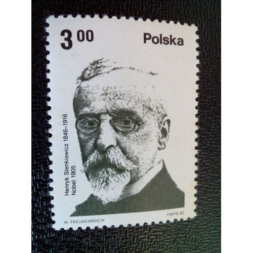 Timbre Pologne Yt 2622 H. Sienkiewicz (1846-1916), Écrivain, 1905 1982 ( 070904 )