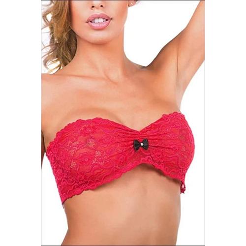 Bandeau De Poitrine Sexy Dentelle Rouge Bomb Girl Rubya M/L Ou 38/40