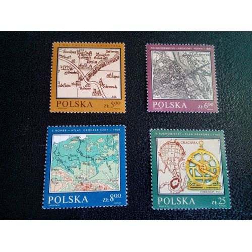 Timbre Pologne Yt 2657 A 2660 Séries: Cartes De Pologne 1982 ( 070904 )