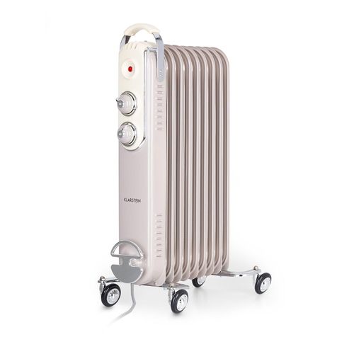 Klarstein Thermaxx Retroheat Radiateur À Bain D'huile , 3 Puissances De Chauffage, Pour 40m² , 2000 W Max. , Roulettes - Vert