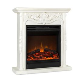 Klarstein Etna Pozzolana Cheminée Électrique 1800w , 2 Puissances De Chauffage , Pour 36 M² , Minuterie Hebdomadaire , Télécommande - Blanc