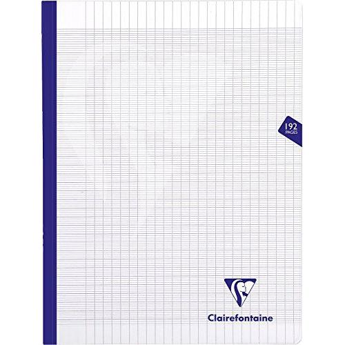 Cahier Couverture Plastique Incolore Clairefontaine 24x32 192p Grands Carreaux Séyès 90g