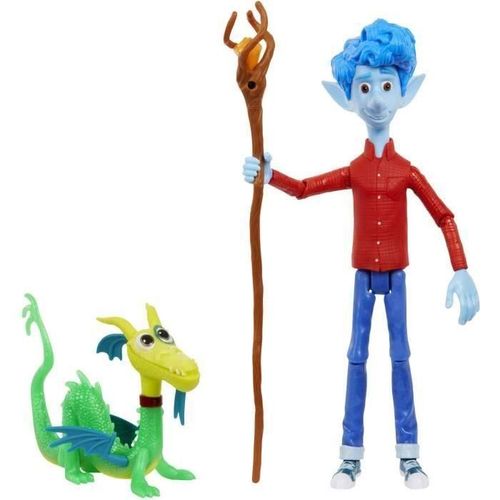 Disney Pixar En Avant Skinny Avec Bâton Et Pup 17 Cm - Gmm15 - Figurine A Collectionner - 3 Ans Et +
