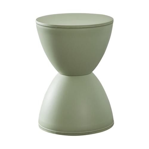 Tabouret Rond En Plastique éPais, Coin Rond, Solide, Petit Tabouret Moderne Pour La Maison, Vert