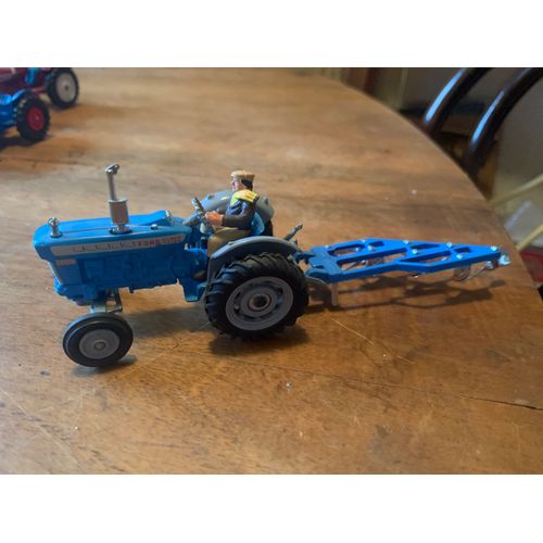 Lot Tracteur Ford Super Major Et Charrue Corgie Made In Gb Sans Boîte-Corgi