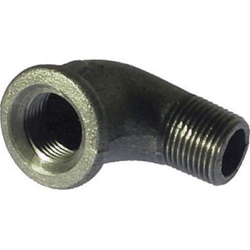 Coude fonte 90° mâle / femelle - filetage 50/60 noir CODITAL