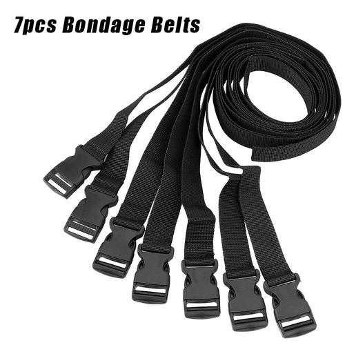 Jouets Sexuels Érotiques Pour Couples, Jeux Pour Adultes, Ceinture De Bondage Sm, Produits Sexuels, Corde En Nylon, Ensemble De 7 Pièces, Menottes, Harnais, Contraintes Fétichistes