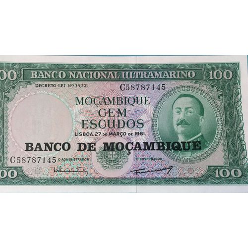 Billet Mozambique 100 Escudos 1961