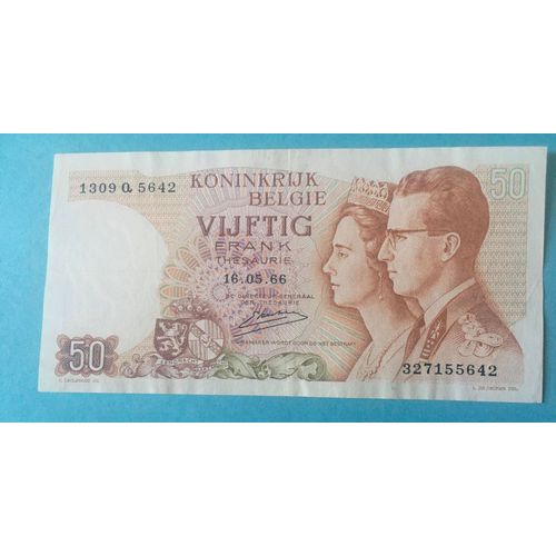 Billet Blegique 50 Frank 1966