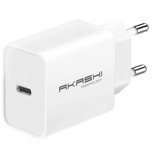 Akashi Altacpd18wh Cargador Blanco Pared 3a Usb-c 18w Carga Rápida