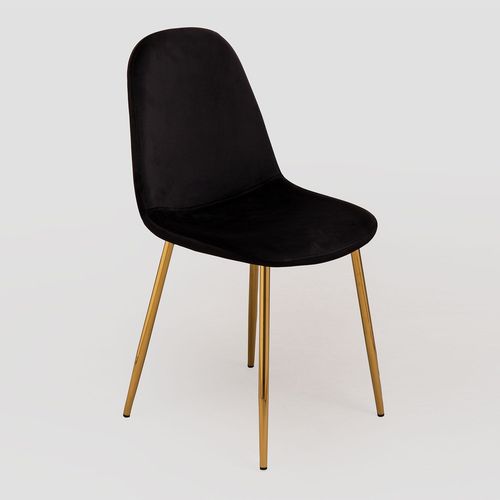 Pack 4 Chaises De Salle À Manger En Velours Glamm Doré