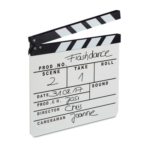 Relaxdays Clap De Cinéma Hollywood Film Clapet Scène Blanc
