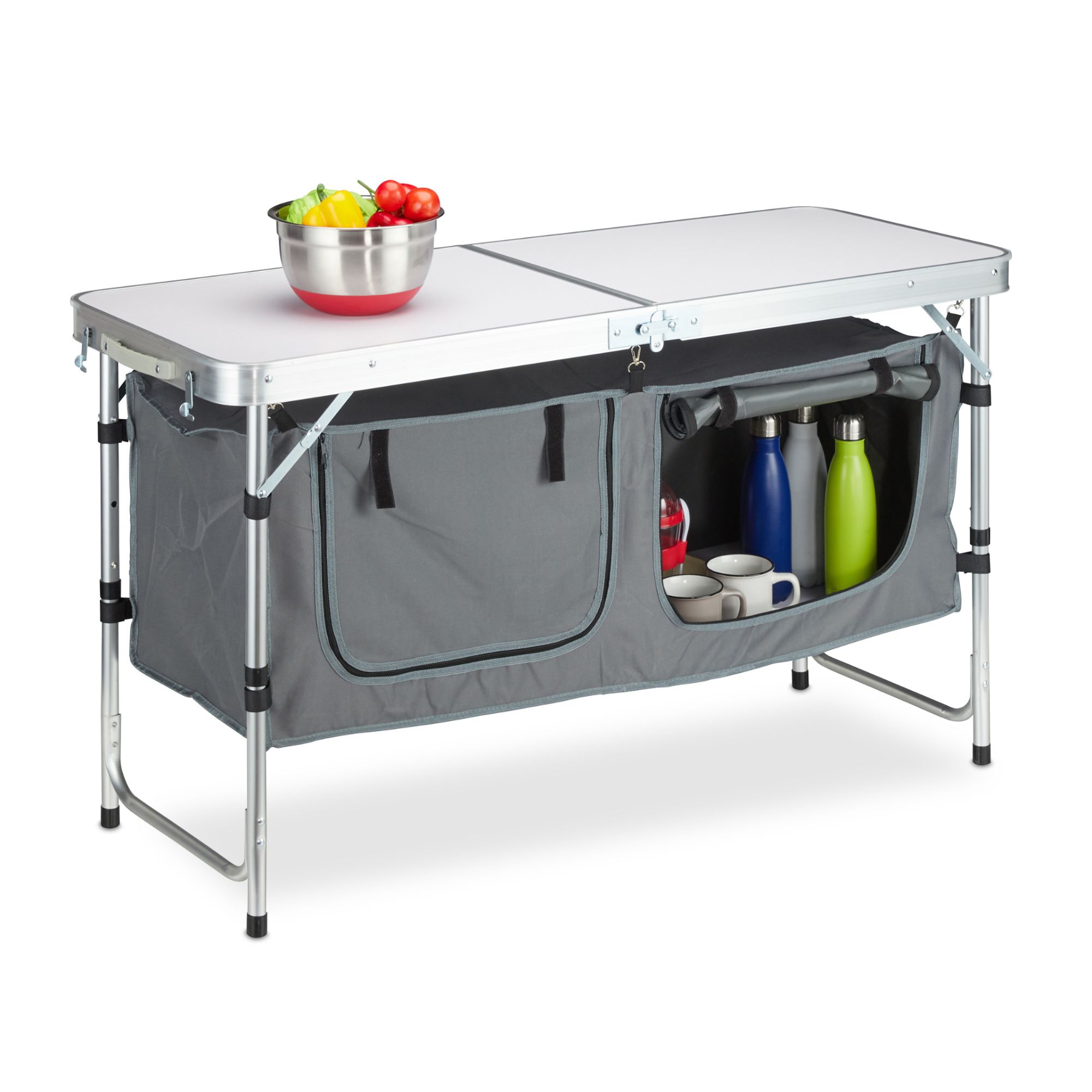 Relaxdays Table De Camping Pliable Armoire De Camping Table Valise ...