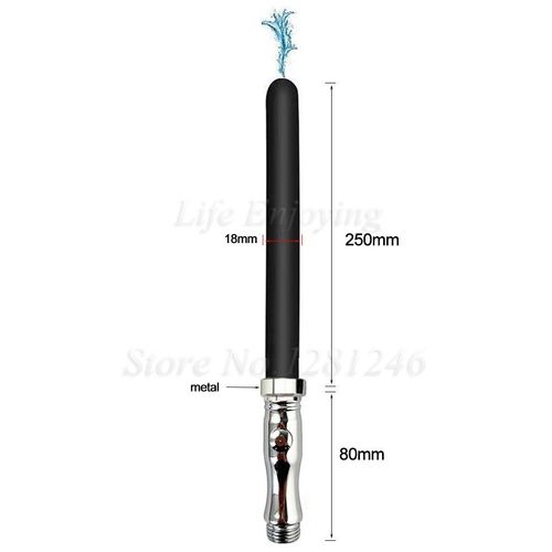 Robinet À Interrupteur En Métal En Silicone, Douche Longue, Seringue De Lavement, Tête De Nettoyage, Lavage Anal, Vaginal, Bouchon Anal, Embout De Buse, Masseur Gay