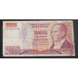 Billet De Banque Turquie 20000 Lira