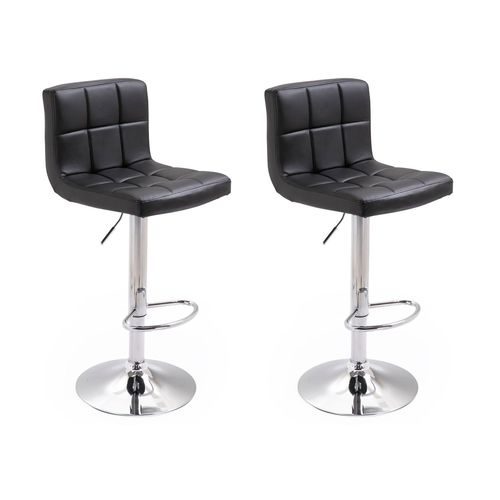Lot De 2 Tabourets De Bar Noir Mike