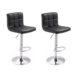 Lot De 2 Tabourets De Bar Noir Mike