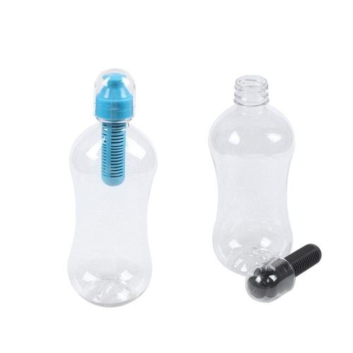 2x550ml Eau Extérieure Bobble Hydratation Filtre Bouteille Filtrée Boire Noir Et Bleu