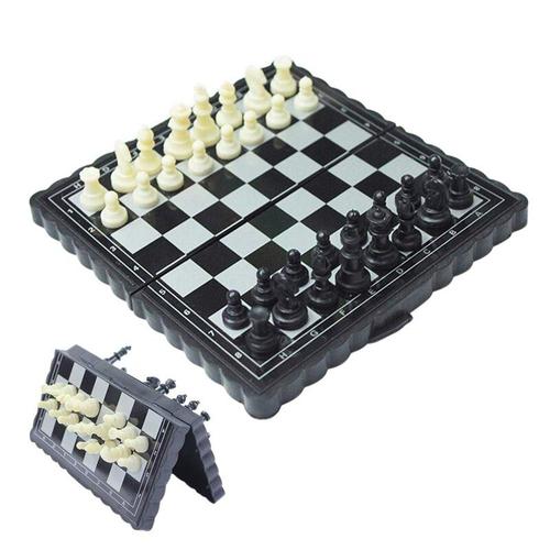 5x5 Pouces Échecs Portable En Plastique Pliant Conseil Avec Jeu D'échecs Magnétique Mini Jeu D'échecs Puzzle Fête Événement Familial