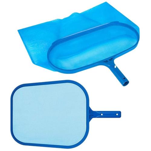 2 PIÈCES Piscine Skimmer Net Robuste Profond De Feuille De Sac Piscine Rateau & Écumoire À Feuilles Net avec Moyennement Fine Maille Standard Pôle