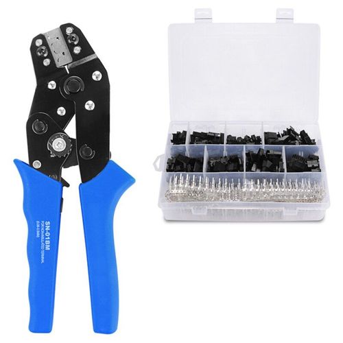 Sn-01Bm Xh2.54 Sm prise pince à ressort outil de sertissage pince à sertir Awg28-20 avec 520 pièces Dupont 2.54Mm connecteur de borne à broches