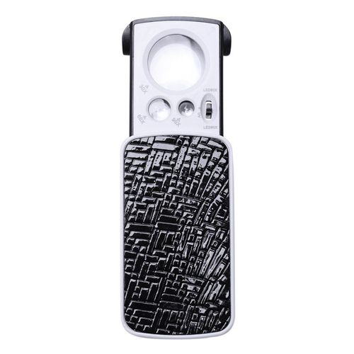 noir 30X 60X 90X loupe Led Uv bijoux évaluation lecture loupe haute grossissement acrylique lentille optique Lou