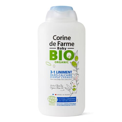 Corine De Farme - Liniment Oléo-Calcaire -Soin Change Bébé -Certification Bio Ecocert Cosmos® - Sans Parfum, Sans Conservateur, Sans Huile Minérale - Prévention Irritations Et Rougeurs - 500ml 