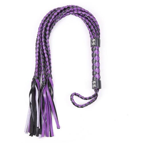 Flogger De Retenue De Bondage Bdsm En Cuir Violet Pour Couple Sexuel, Fessée, Fouet De Chasse, Jeux Pour Adultes, Outils Sexuels, 7.0 Jouets