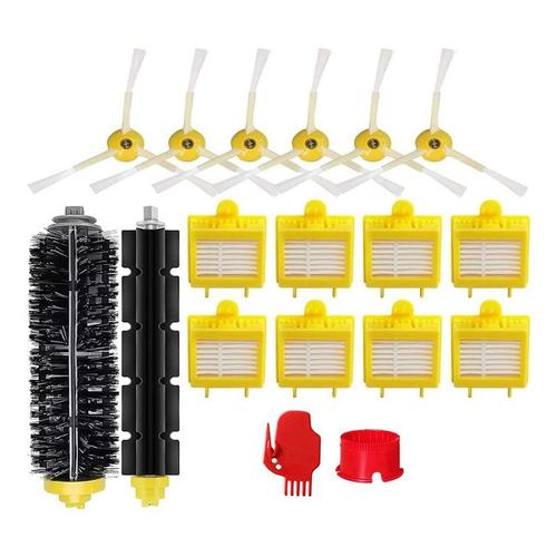 Brosse principale, brosse latérale, filtre de nettoyage, brosse de remplacement Compatible avec Irobot Roomba série 700 760 761 770 780 790 1 ensemble