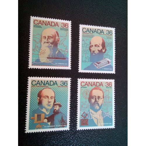 Timbre Canada Yt 1009 A 1012 Séries: Fête Du Canada - Science Et Technologie (2e Série) 1987 ( 010904 )