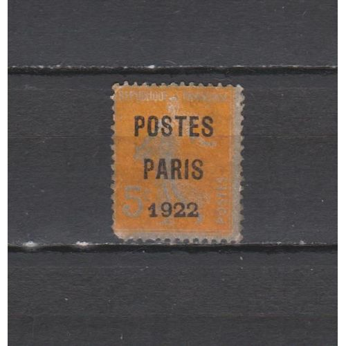 France N°30 Timbre Preoblitere Neuf* De 1922 Cote : 185 