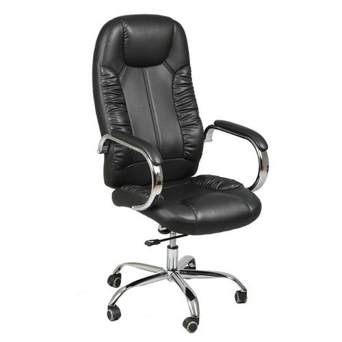 Fauteuil De Bureau Simili Cuir Noir - Alex