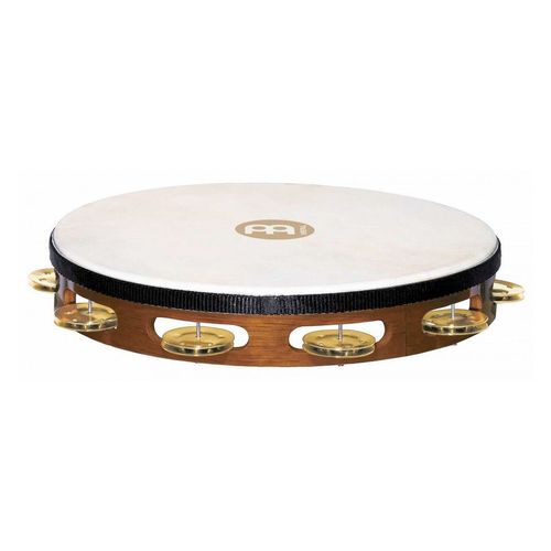Meinl Tah1b-Ab - Tambourin Bois Avec Peau 1 Rangée De Cymbalettes - African Brown