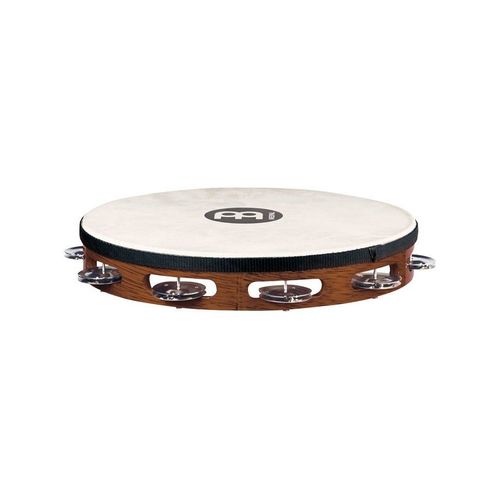 Meinl Tah1ab - Tambourin Bois Avec Peau 1 Rangée De Cymbalettes - African Brown