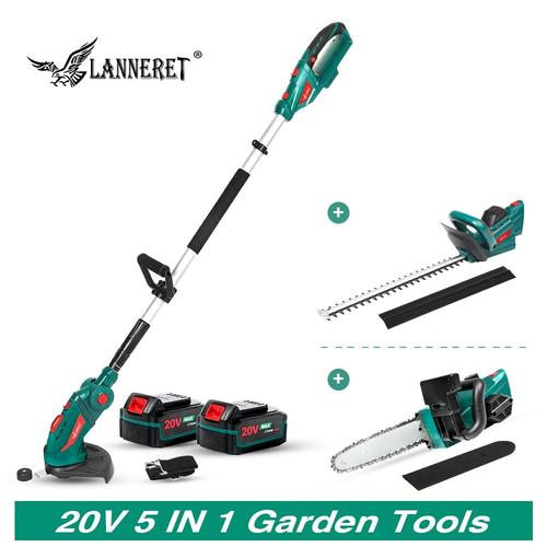 20V tronçonneuse sans fil coupe gazon sans fil taille haie télescopique  pôle ménage jardin ensemble d'outils - Type 1pc 2.0Ah battery HT