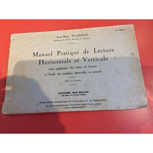 Manuel Pratique De Lecture Horizontale Et Verticale