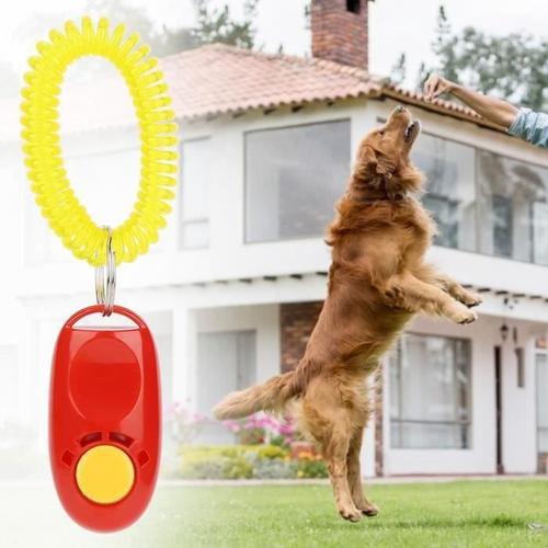 Persist-Clicker De Dressage De Chiens 7 Pièces Chien Chat Chiot Réglable Poignet Clicker Formateur Guide De Formation Avec Anneau