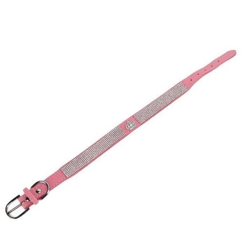 Persist-Collier De Chien En Strass Rose 37 Cm 146 Pouces