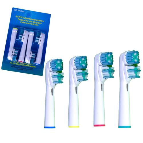 Lot 4 Brossettes G¿¿N¿¿Riques Compatibles Oral-B Dual Clean