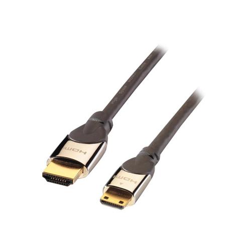 Lindy CROMO High-Speed-HDMI-Kabel mit Ethernet - Câble HDMI avec Ethernet - HDMI mâle pour 19 pin mini HDMI Type C mâle - 1 m - blindé