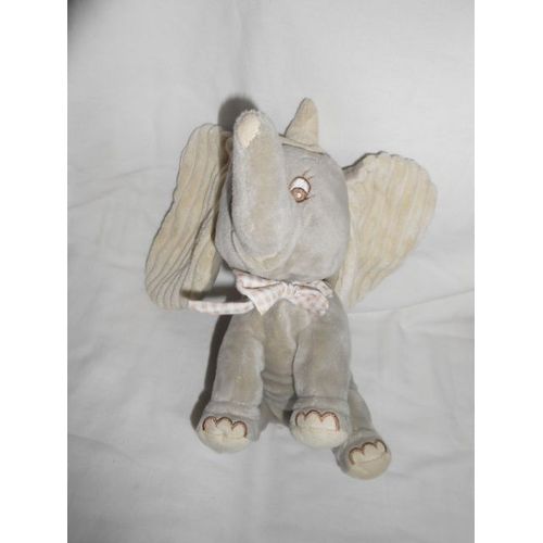 Doudou Elephant Dumbo Disney Nicotoy Noud Papillon Carreau Marron Beige Vichy Simba Toys Dickie 26cm Assis