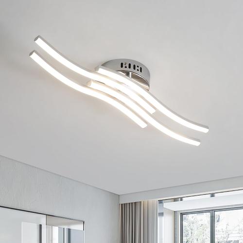 6000k Plafonnier Led 4 Ondulés, 24w Plafonnier Led Moderne, Lustre 4000k, 2700lm Lumière Blanche Pour La Maison, Le Bureau Et Le Salon