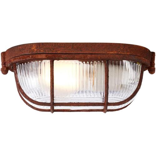 Brun lampe Bobbi applique murale et plafonnier 21cm couleur rouille | 1x A60, E27, 40W, adapté aux lampes normales (non inclus) | échelle A ++ à E | Convient aux lampes LED